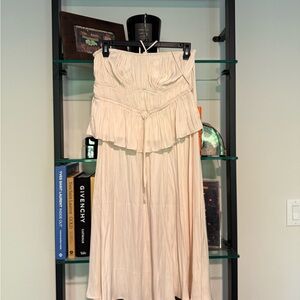 House of Harlow Cream Strapless Dress D006